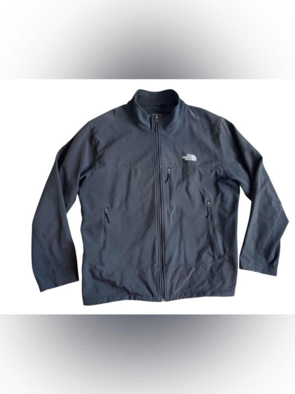 The North Face Men's Dark black Zip-Front Softshell Jacket
